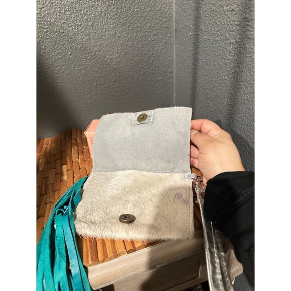 NWOT Western Style Cow Hyde Clutch - Picture 3 of 11